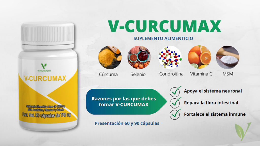 V-CURCUMAX: Suplemento para Salud Gastrointestinal e Inmunidad